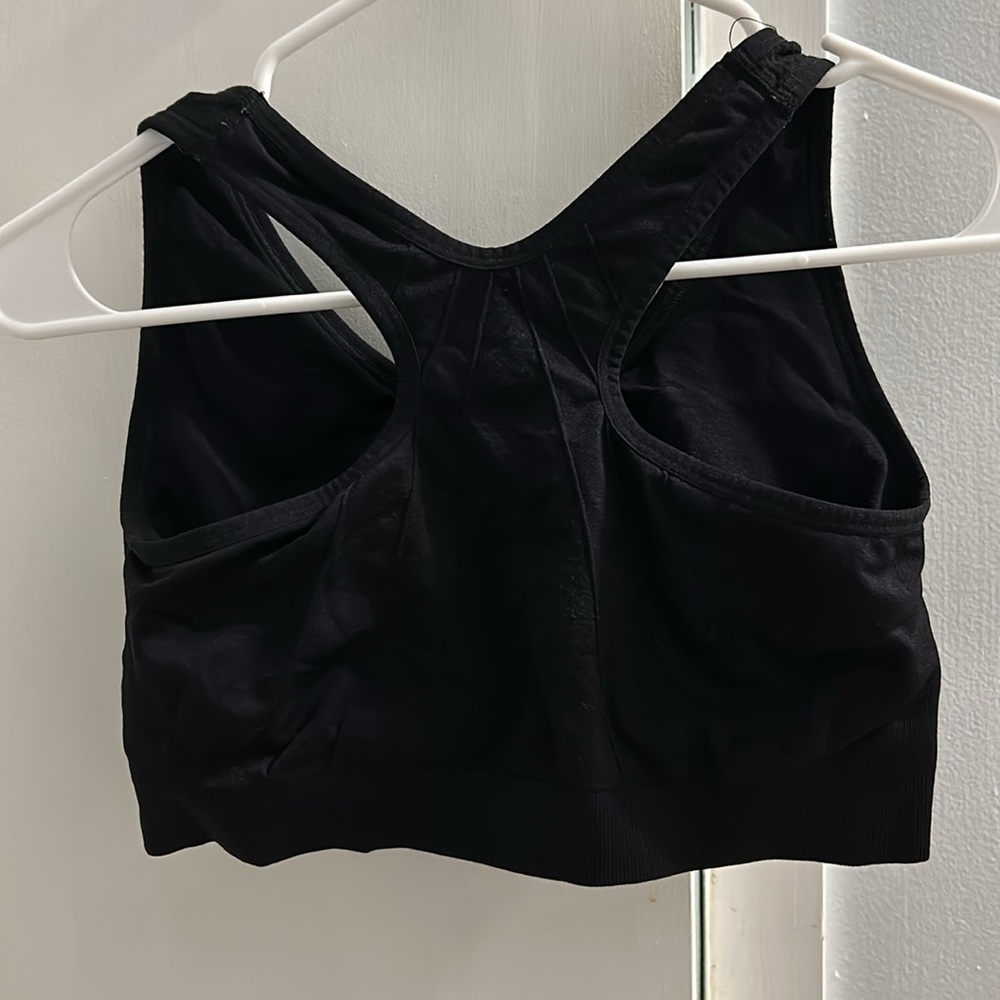 Zip Front Racerback Sports Bra - Picture 2 of 3
